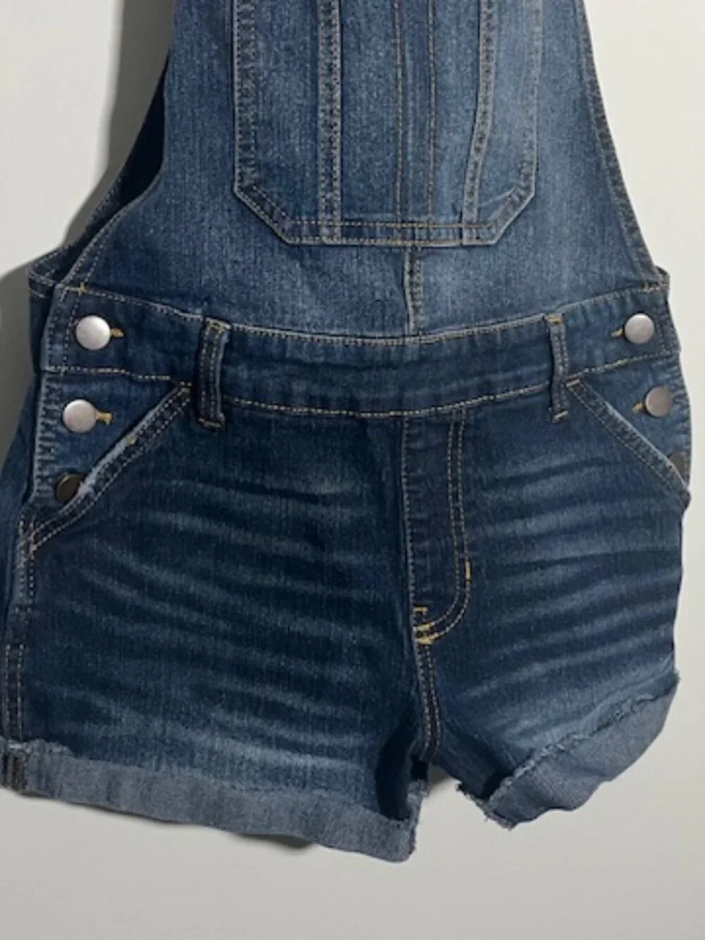 No Boundaries Denim Short Overalls Size Medium 7-9